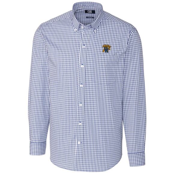 Cutter & Buck Mens Kentucky Wildcat Gingham Button Down Shirt Size 2XB/2XT - Picture 1 of 8